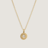 Kinn - Delphine Ribbed Pendant Diamond Necklace