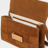 Loeffler Randall - Delphine Cacao Suede Shoulder Bag