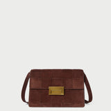 Loeffler Randall - Delphine Espresso Woven Suede Shoulder Bag
