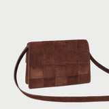 Loeffler Randall - Delphine Espresso Woven Suede Shoulder Bag