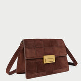 Loeffler Randall - Delphine Espresso Woven Suede Shoulder Bag