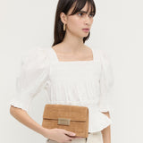 Loeffler Randall - Delphine Toffee Woven Suede Shoulder Bag