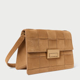Loeffler Randall - Delphine Toffee Woven Suede Shoulder Bag