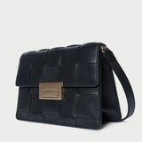 Loeffler Randall - Delphine Black Woven Leather Shoulder Bag