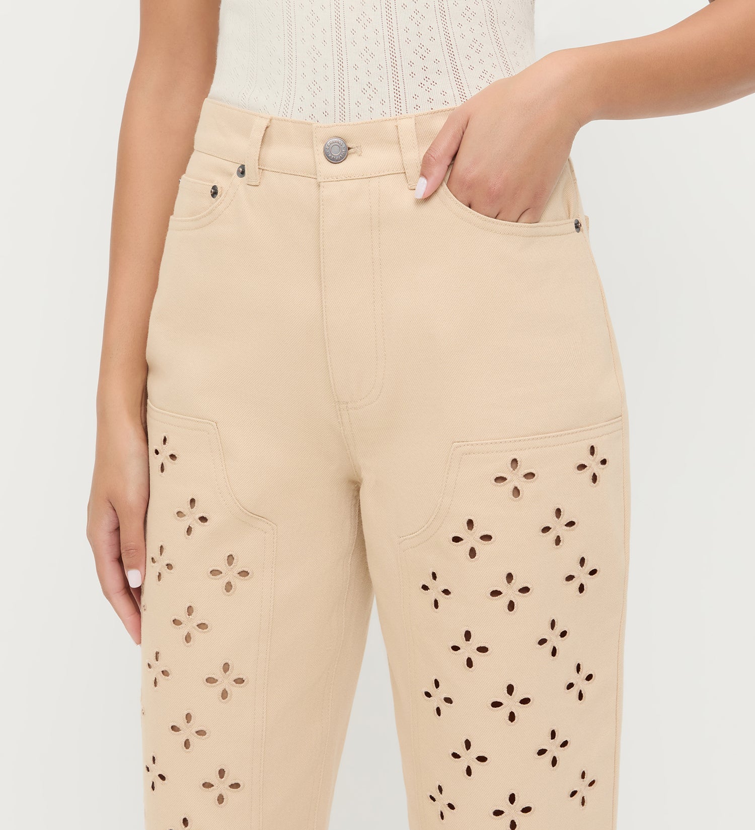 Loeffler Randall - Demi Embroidered Pant