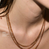 Dorsey - 14K FLOATING ETERNITY NECKLACE IN COGNAC LAB DIAMOND, 14K YELLOW GOLD