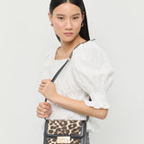 Loeffler Randall - Desi Leopard/Black Canvas Crossbody