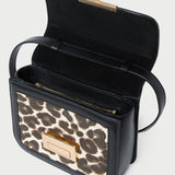 Loeffler Randall - Desi Leopard/Black Canvas Crossbody