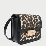 Loeffler Randall - Desi Leopard/Black Canvas Crossbody