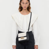 Loeffler Randall - Desi Black/Natural Canvas Crossbody