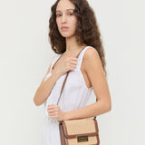Loeffler Randall - Desi Natural/Cacao Straw Crossbody