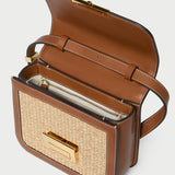 Loeffler Randall - Desi Natural/Cacao Straw Crossbody