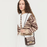 Loeffler Randall - Desi Zebra Straw Crossbody