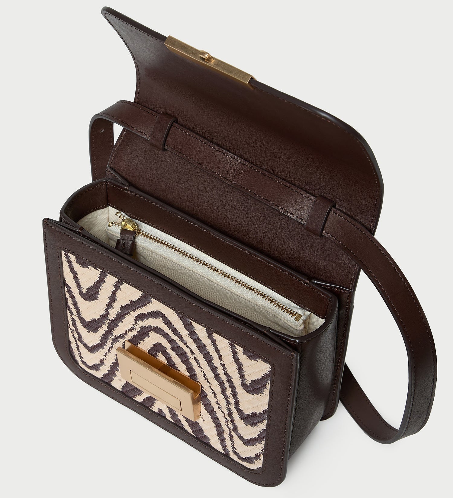 Loeffler Randall - Desi Zebra Straw Crossbody