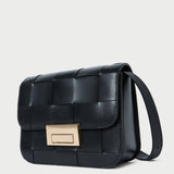 Loeffler Randall - Desi Black Woven Leather Crossbody
