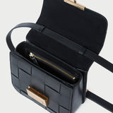 Loeffler Randall - Desi Black Woven Leather Crossbody