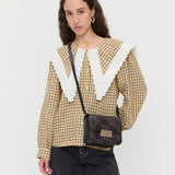 Loeffler Randall - Desi Black/Espresso Woven Leather Crossbody