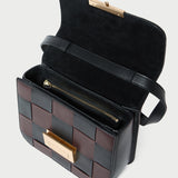 Loeffler Randall - Desi Black/Espresso Woven Leather Crossbody