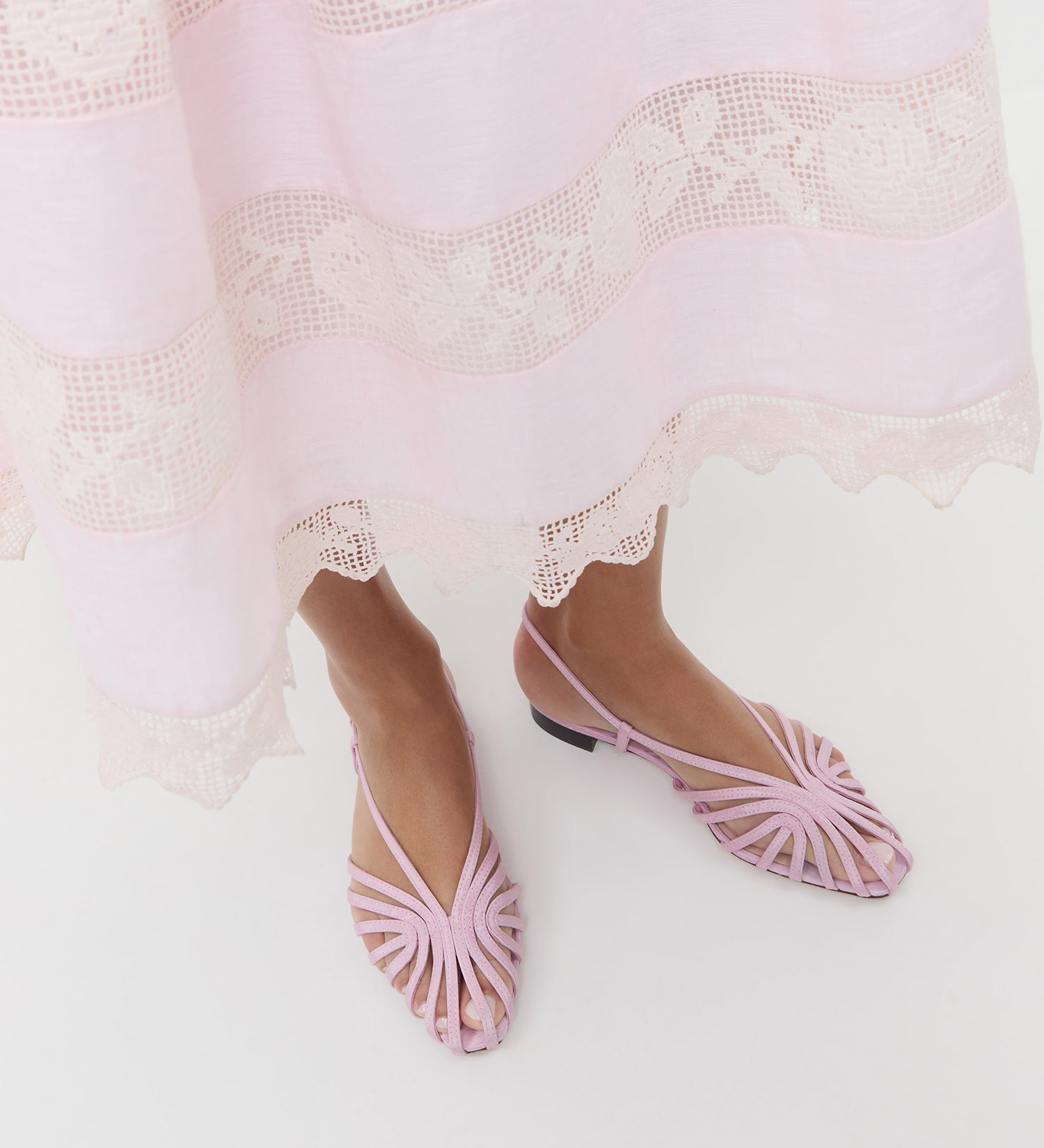 Loeffler Randall - Devon Pink Moiré Slingback Sandal