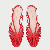 Loeffler Randall - Devon Red Moiré Slingback Sandal