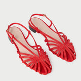 Loeffler Randall - Devon Red Moiré Slingback Sandal