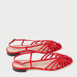 Loeffler Randall - Devon Red Moiré Slingback Sandal