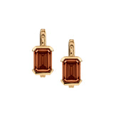 Dorsey - 14K INÈS EMERALD - CUT EARRINGS IN LAB COGNAC DIAMOND, 14K YELLOW GOLD