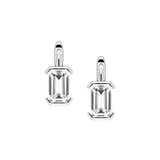 Dorsey - 14K INÈS EMERALD - CUT EARRINGS IN LAB DIAMOND, 14K WHITE GOLD