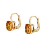 Dorsey - 14K ALIENOR CUSHION - CUT EARRINGS IN AMBER LAB DIAMOND, 14K YELLOW GOLD