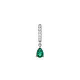 Dorsey - PAVÉ PEAR-DROP HUGGIE EARRINGS IN LAB EMERALD