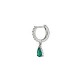 Dorsey - PAVÉ PEAR-DROP HUGGIE EARRINGS IN LAB EMERALD