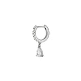 Dorsey - PAVÉ PEAR - DROP HUGGIE EARRING IN MOISSANITE