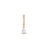 Dorsey - PAVÉ PEAR - DROP HUGGIE EARRING IN MOISSANITE