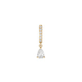 Dorsey - 14K PAVÉ PEAR-DROP HUGGIE EARRINGS IN LAB WHITE DIAMOND