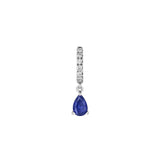 Dorsey - PAVÉ PEAR-DROP HUGGIE EARRINGS IN LAB BLUE SAPPHIRE