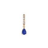 Dorsey - PAVÉ PEAR-DROP HUGGIE EARRINGS IN LAB BLUE SAPPHIRE