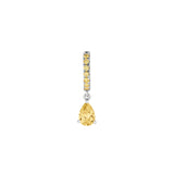 Dorsey - 14K PAVÉ PEAR-DROP HUGGIE EARRINGS IN LAB YELLOW DIAMOND