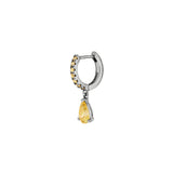 Dorsey - 14K PAVÉ PEAR-DROP HUGGIE EARRINGS IN LAB YELLOW DIAMOND