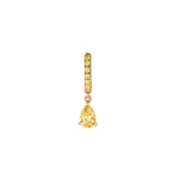 Dorsey - 14K PAVÉ PEAR-DROP HUGGIE EARRINGS IN LAB YELLOW DIAMOND