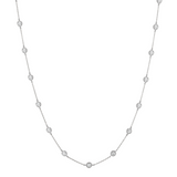 Dorsey - 14K CLEMENCE NECKLACE IN 1.50CTS LAB DIAMOND, 14K WHITE GOLD