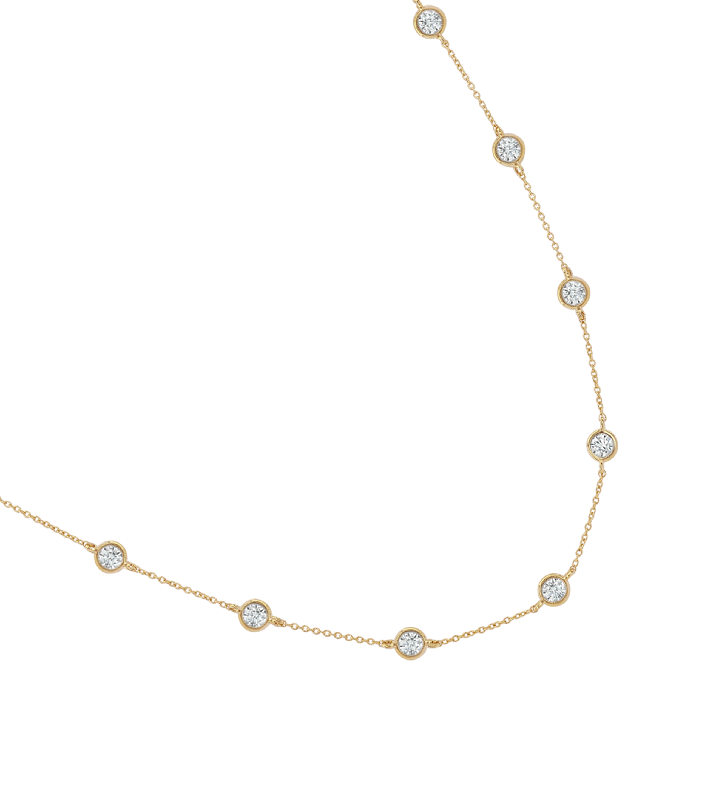 Dorsey - 14K CLEMENCE NECKLACE IN 1.50CTS LAB DIAMOND, 14K YELLOW GOLD