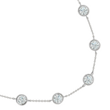 Dorsey - 14K CLEMENCE NECKLACE IN 7.50CTS LAB DIAMOND, 14K WHITE GOLD