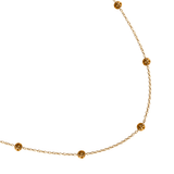 Dorsey - 14K ROUND - CUT FLOATING NECKLACE IN AMBER LAB DIAMOND, 14K YELLOW GOLD