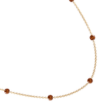 Dorsey - 14K ROUND - CUT FLOATING NECKLACE IN COGNAC LAB DIAMOND, 14K YELLOW GOLD
