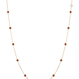 Dorsey - 14K ROUND - CUT FLOATING NECKLACE IN COGNAC LAB DIAMOND, 14K YELLOW GOLD
