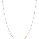 Dorsey - 14K ROUND - CUT FLOATING NECKLACE IN LAB DIAMOND, 14K YELLOW GOLD
