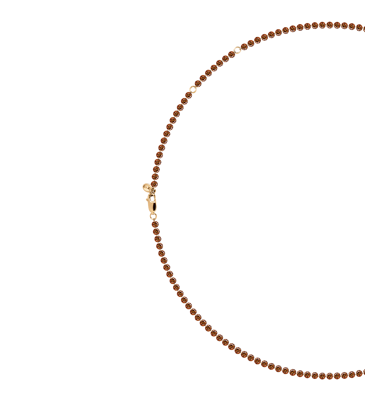 Dorsey - 14K FLOATING ETERNITY NECKLACE IN COGNAC LAB DIAMOND, 14K YELLOW GOLD