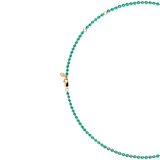 Dorsey - 14K FLOATING ETERNITY NECKLACE IN 3.5MM LAB EMERALD, 14K YELLOW GOLD
