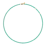 Dorsey - 14K FLOATING ETERNITY NECKLACE IN 3.5MM LAB EMERALD, 14K YELLOW GOLD