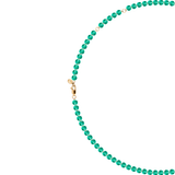 Dorsey - 14K FLOATING ETERNITY NECKLACE IN 5MM LAB EMERALD, 14K YELLOW GOLD